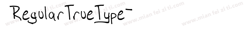  RegularTrueType字体转换